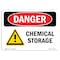 Signmission Safety Sign, OSHA Danger, 12" Height, Rigid Plastic, Chemical Storage, Landscape, 1218-L-1998 OS-DS-P-1218-L-1998 - alternate 1